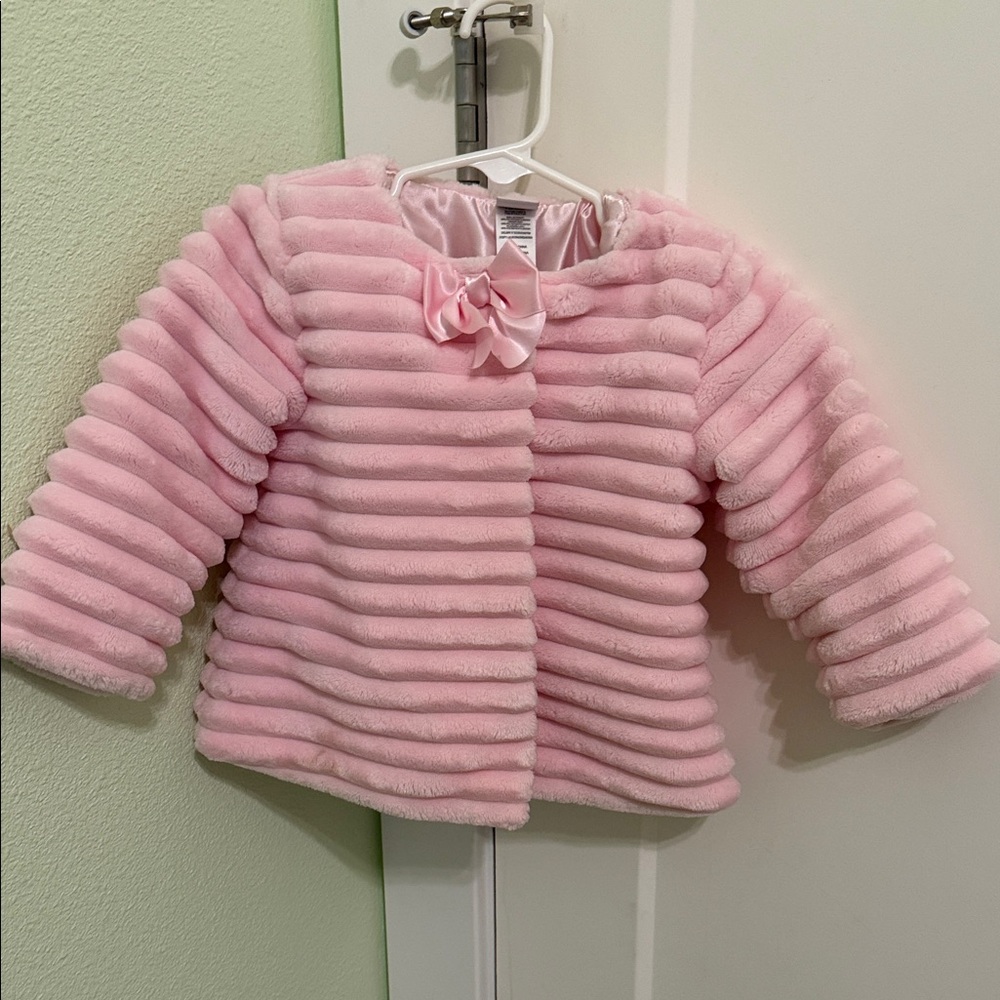 Little Me Pink Faux Fur Jacket